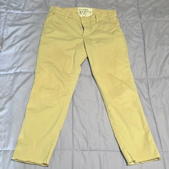 Frank & Eileen Wicklow Tan Ankle Cropped Pants - Picture 1 of 8